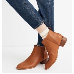 Madewell The Carina Boot in English Saddle Leather size 7 Pull On